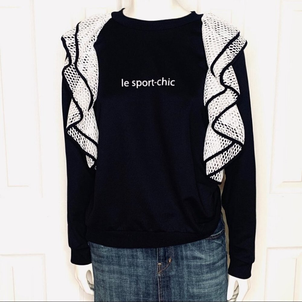 IMPERIAL famous Le  SPORT-CHIC black sweater women size small